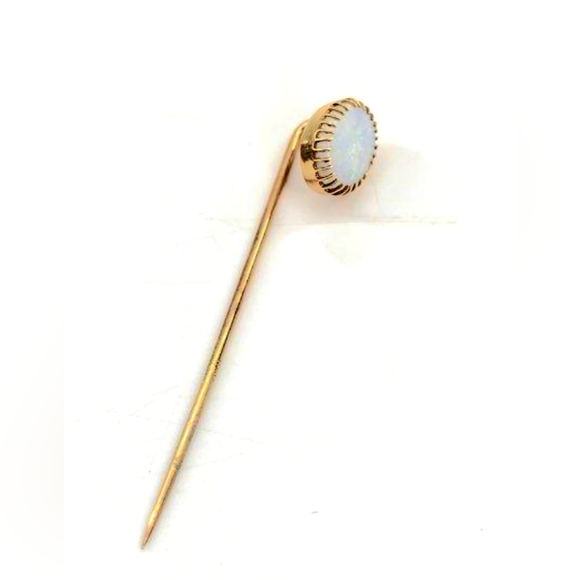 10K GOLD Beautiful antique Victorian  Australian opal hat pin - Picture 2 of 13
